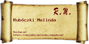 Rubóczki Melinda névjegykártya