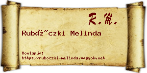 Rubóczki Melinda névjegykártya