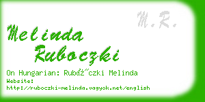 melinda ruboczki business card